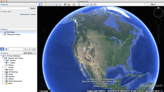 Close the panels you don't need when working in Google Earth